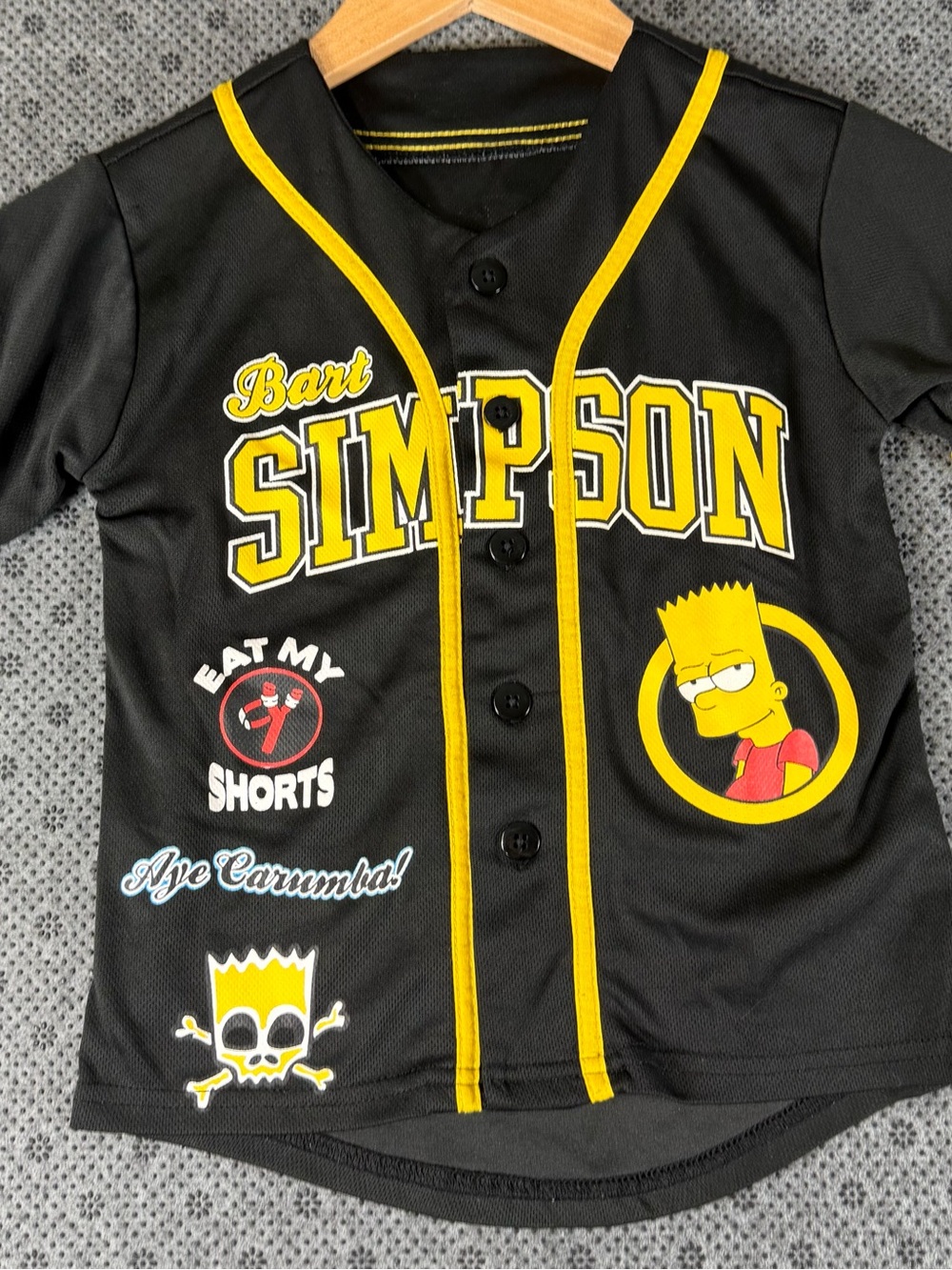 Kids' Bart Simpson Graphic Baseball Tee